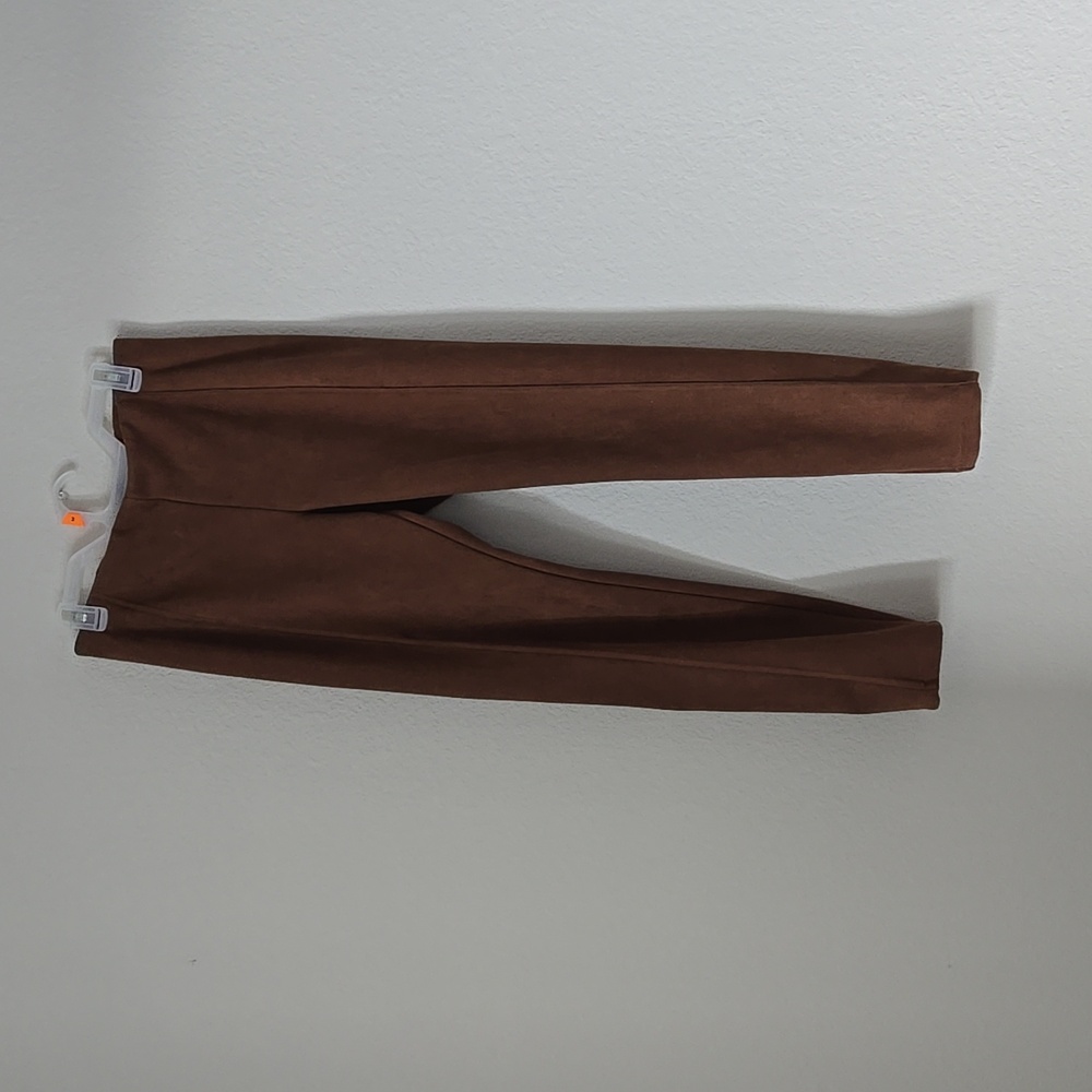 Tahari Faux Suede Brown Soft Medium Leggings Pants
